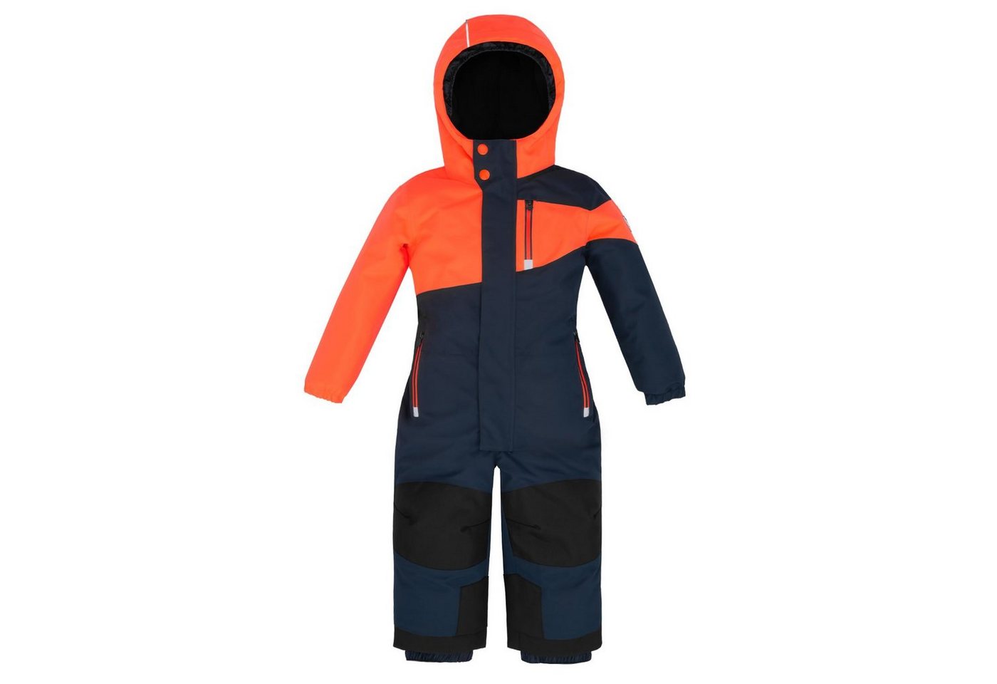 Killtec Schneeoverall Schneeanzug Kinder Skianzug dunkelnavy/neon orange Innenfutter aus Fleece – Bild 4 von 5