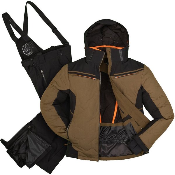 Killtec Skianzug Herren Winterjacke olive + Skihose schwarz, wind- und wasserdicht