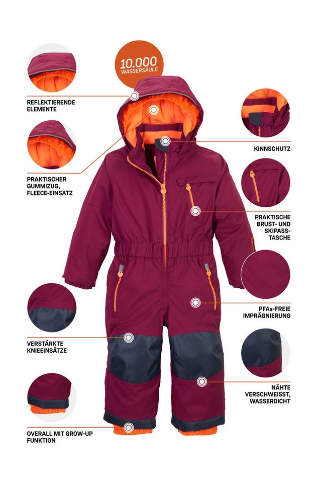 Killtec Skianzug KW 102 MNS ONPC, Skioverall: wind-u wasserdicht, Fleecefutter, verlängerbar – Bild 5 von 5