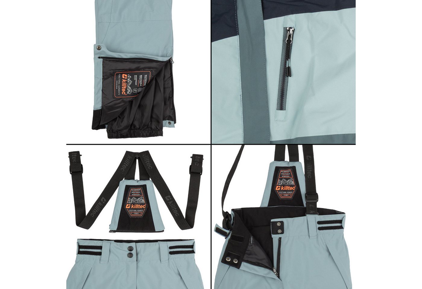 Killtec Skianzug Mädchen Skijacke + Skihose, atmungsaktiv - wasserdicht - mit Schneefang – Bild 3 von 5