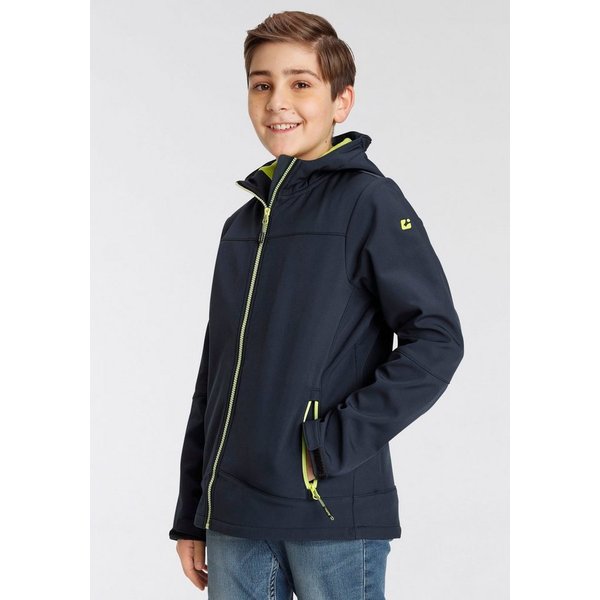 Killtec Softshelljacke BYS SFTSHLL JCKT OT für Kinder, mit Kapuze, hoch geschlossener Ausschnitt, wasserabweisend