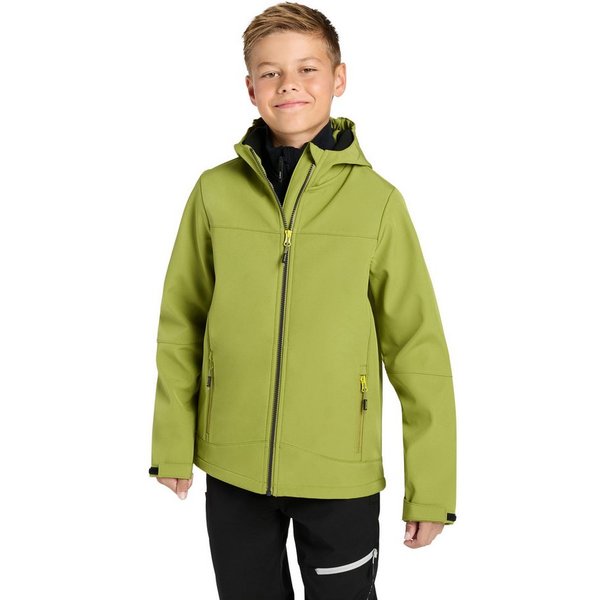 Killtec Softshelljacke BYS SFTSHLL JCKT OT für Kinder, mit Kapuze, hoch geschlossener Ausschnitt, wasserabweisend