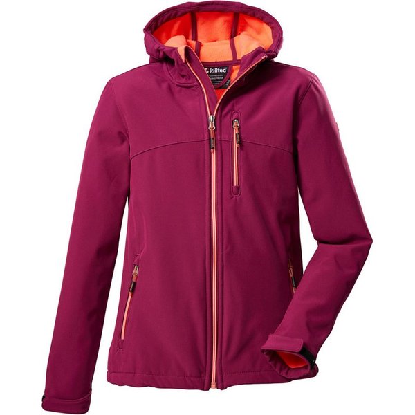 Killtec Softshelljacke Girls Softshelljacke Wasserabweisend, verstellbare Kapuze u Ärmel, Fleece-Innenfutter