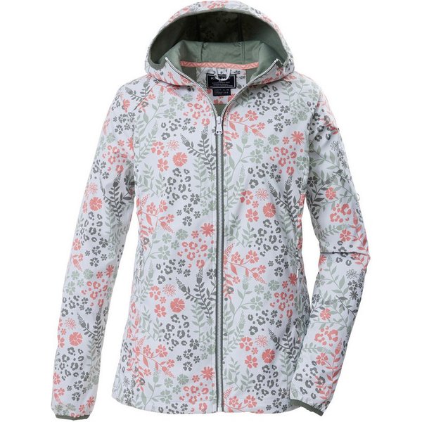 Killtec Softshelljacke KOS 14 WMN SFTSHLL JCKT AOP Wasserabweisende, atmungsaktive Softshelljacke mit Kapuze