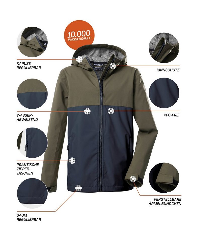 Killtec Softshelljacke KOS 219 BYS SFTSHLL JCKT Wind- und wasserabweisende Softshelljacke mit verstellbaren Details – Bild 5 von 5