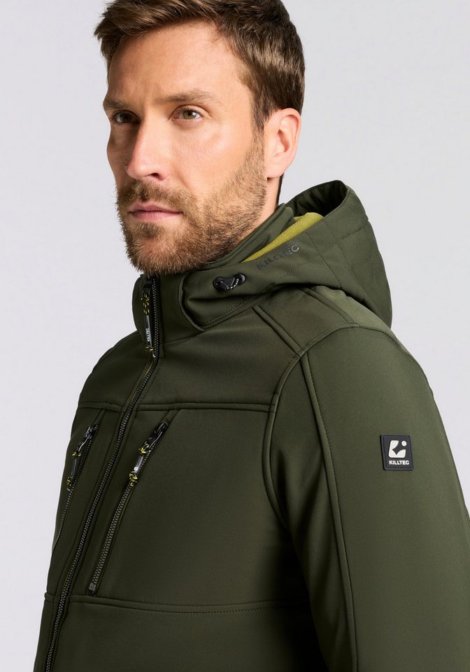 Killtec Softshelljacke KOW 79 MN SFTSHLL JCKT mit verstell- und abnehmbarer Kapuze, atmungsaktiv, wasserabweisend – Bild 3 von 5