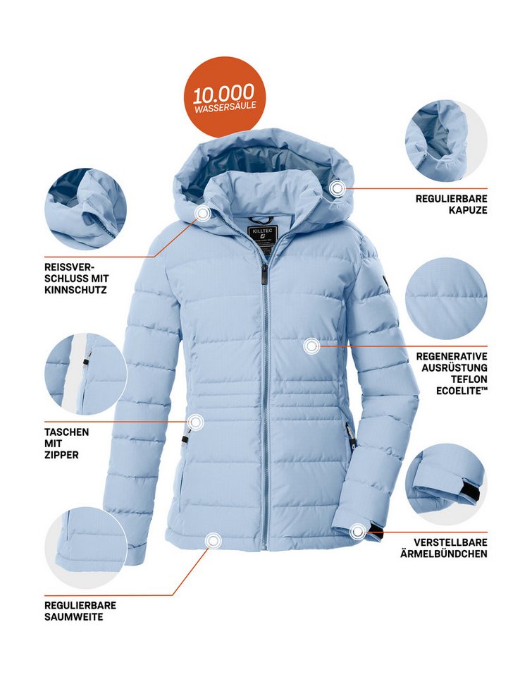Killtec Steppjacke KOW 10 WMN QLTD JCKT Winddichte, wasserabweisende Damen Steppjacke mit verstellbarer Kapuze – Bild 5 von 5