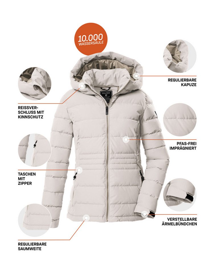 Killtec Steppjacke KOW 10 WMN QLTD JCKT Winddichte, wasserabweisende Damen Steppjacke mit verstellbarer Kapuze – Bild 5 von 5