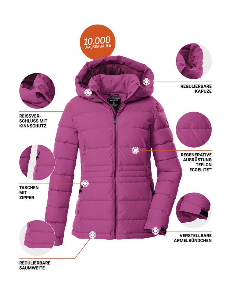 Killtec Steppjacke KOW 10 WMN QLTD JCKT Winddichte, wasserabweisende Damen Steppjacke mit verstellbarer Kapuze – Bild 5 von 5