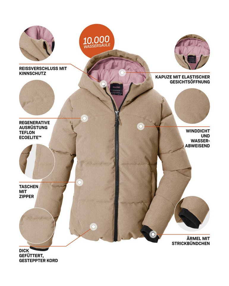 Killtec Steppjacke KOW 169 GRLS QLTD JCKT Wasserabweisend, winddicht, Teflon EcoElite™ imprägniert – Bild 5 von 5