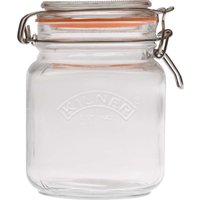 KILNER Vorratsglas "Quadratisch" mit Bügelverschluss 1 l