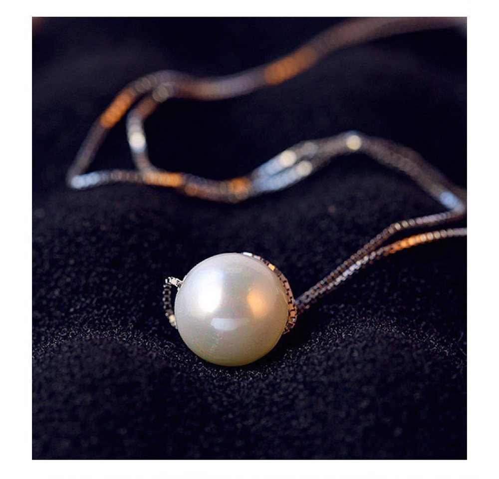 Kim Johanson Kette mit Anhänger 10mm Perle, 925 Silber – Bild 3 von 5