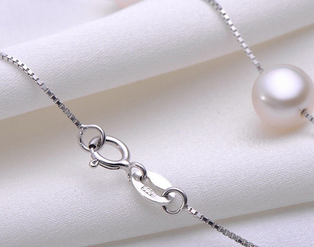 Kim Johanson Kette mit Anhänger 10mm Perle, 925 Silber – Bild 4 von 5