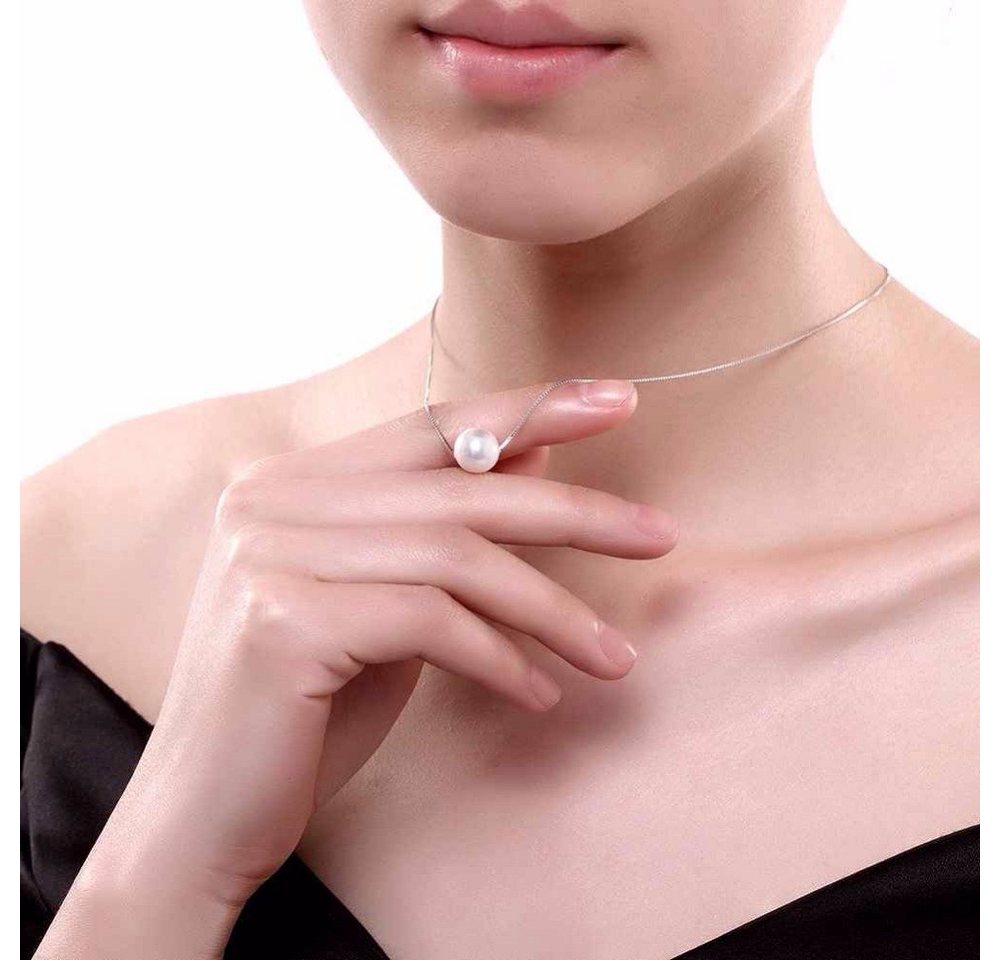 Kim Johanson Kette mit Anhänger 10mm Perle, 925 Silber – Bild 5 von 5