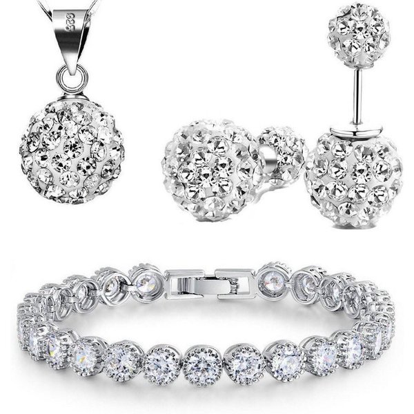Kim Johanson Schmuckset Evelyn (Set, 3-tlg), mit Zirkonia, aus 925 Silber und Metall