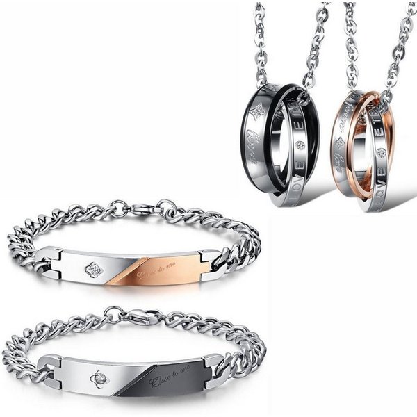 Kim Johanson Schmuckset Trust (Set, 4-tlg), Pärchen Schmuckset mit Halsketten und Armbänder