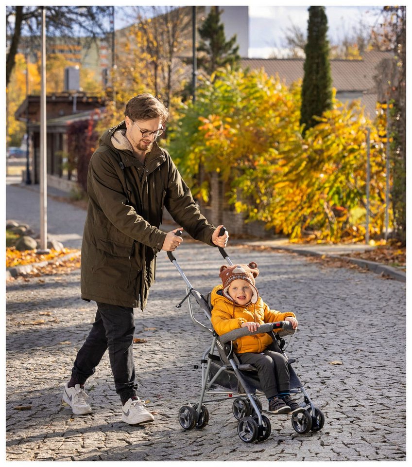 Moby-System Kinder-Buggy Moby-System Barton Buggy Kinderwagen Reisebuggy Grau, FOLDABLE LOCKER STROLLER – Bild 3 von 5