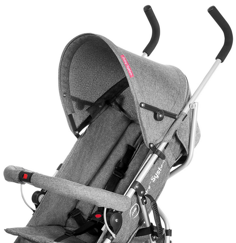 Moby-System Kinder-Buggy Moby-System Barton Buggy Kinderwagen Reisebuggy Grau, FOLDABLE LOCKER STROLLER – Bild 4 von 5