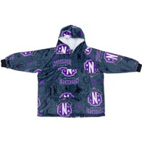 Kinder Hugzee Hoodie Decke Lizenz Wednesday (Grau)