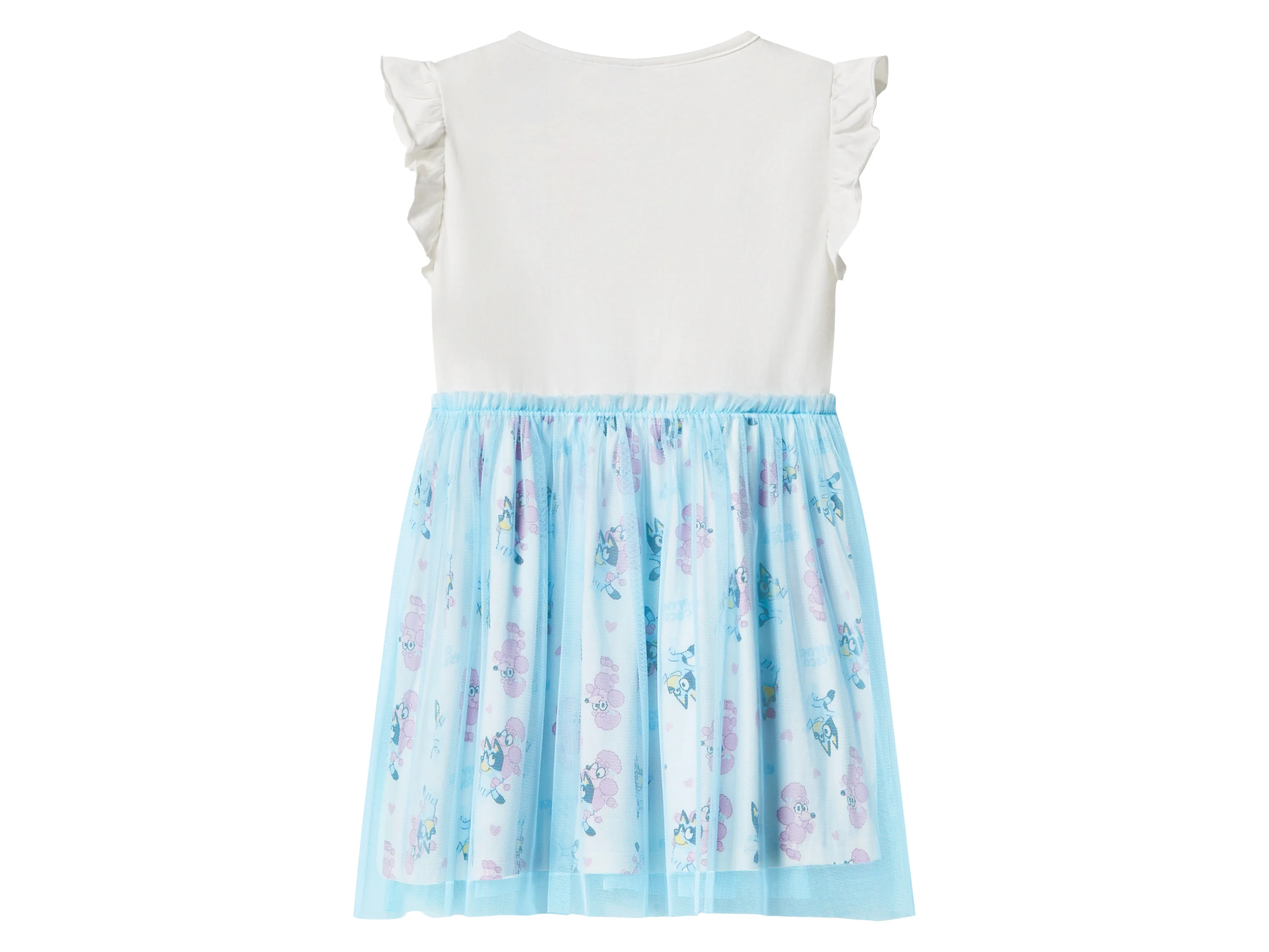 Kinder Kleid (weiß/blau, 110/116) – Bild 3 von 4