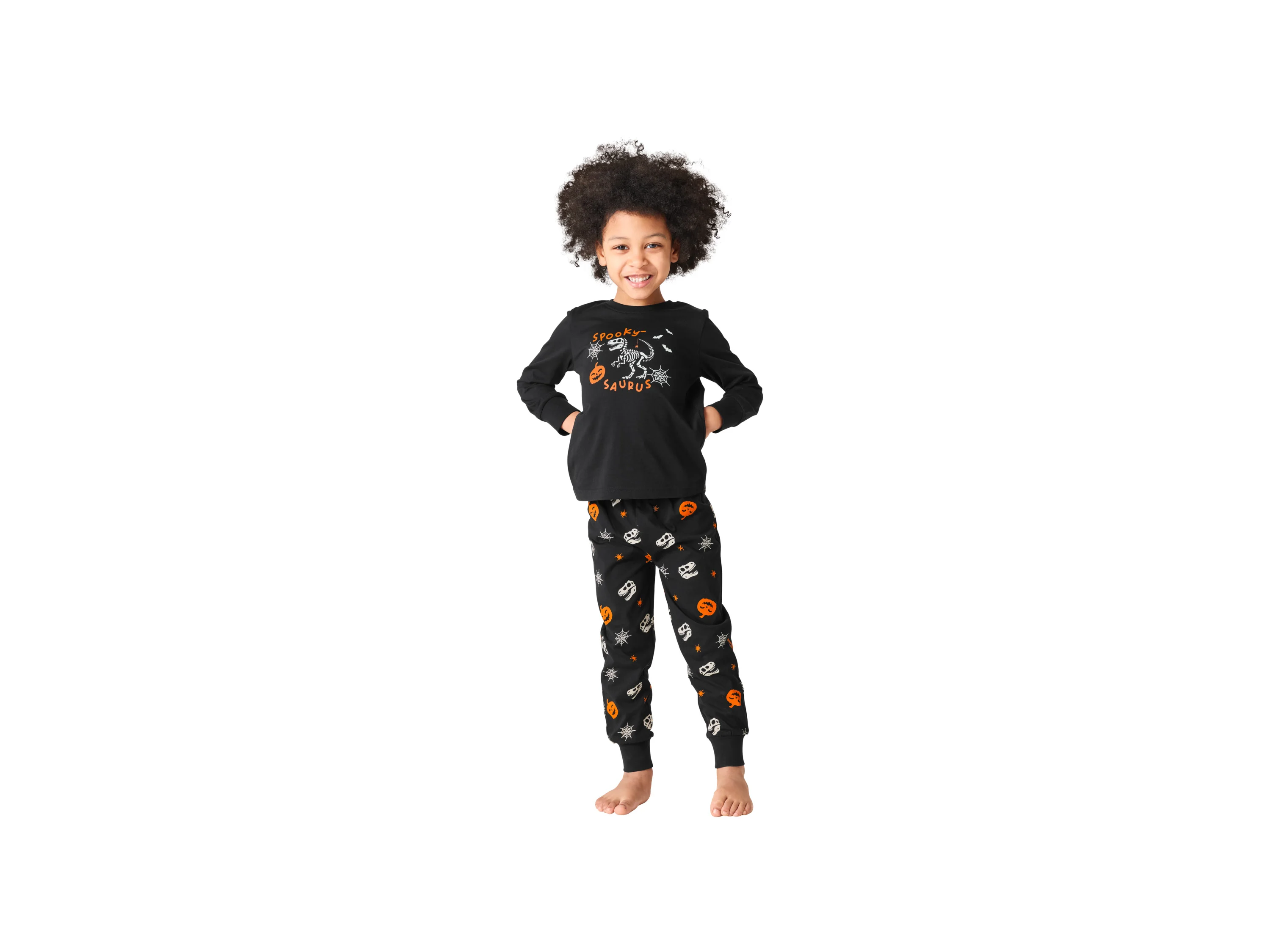 Kinder Pyjama (110/116, Schwarz) – Bild 2 von 4