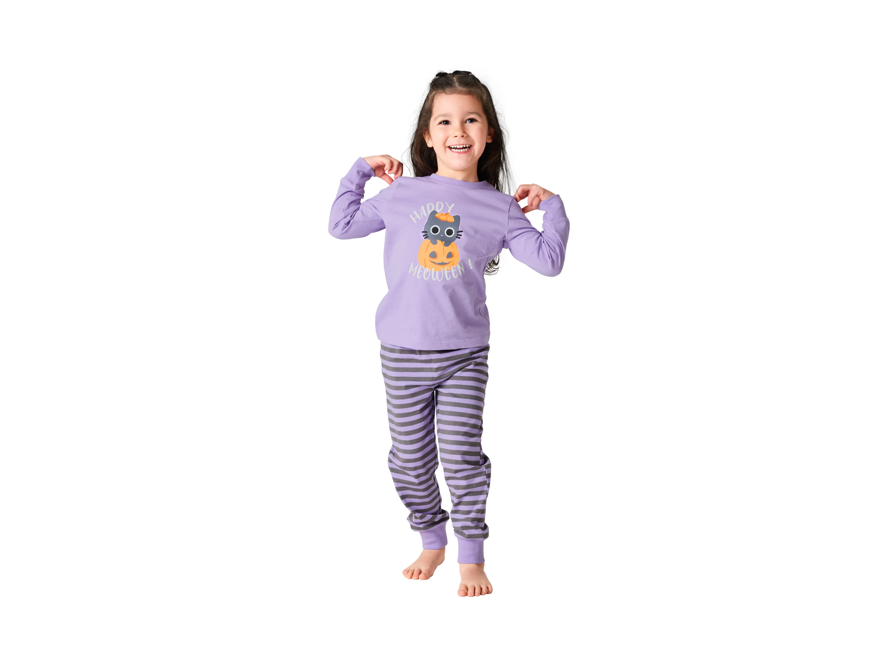Kinder Pyjama (98/104, Lila) – Bild 3 von 4
