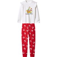 Kinder Pyjama (weiß/rot, 98/104)