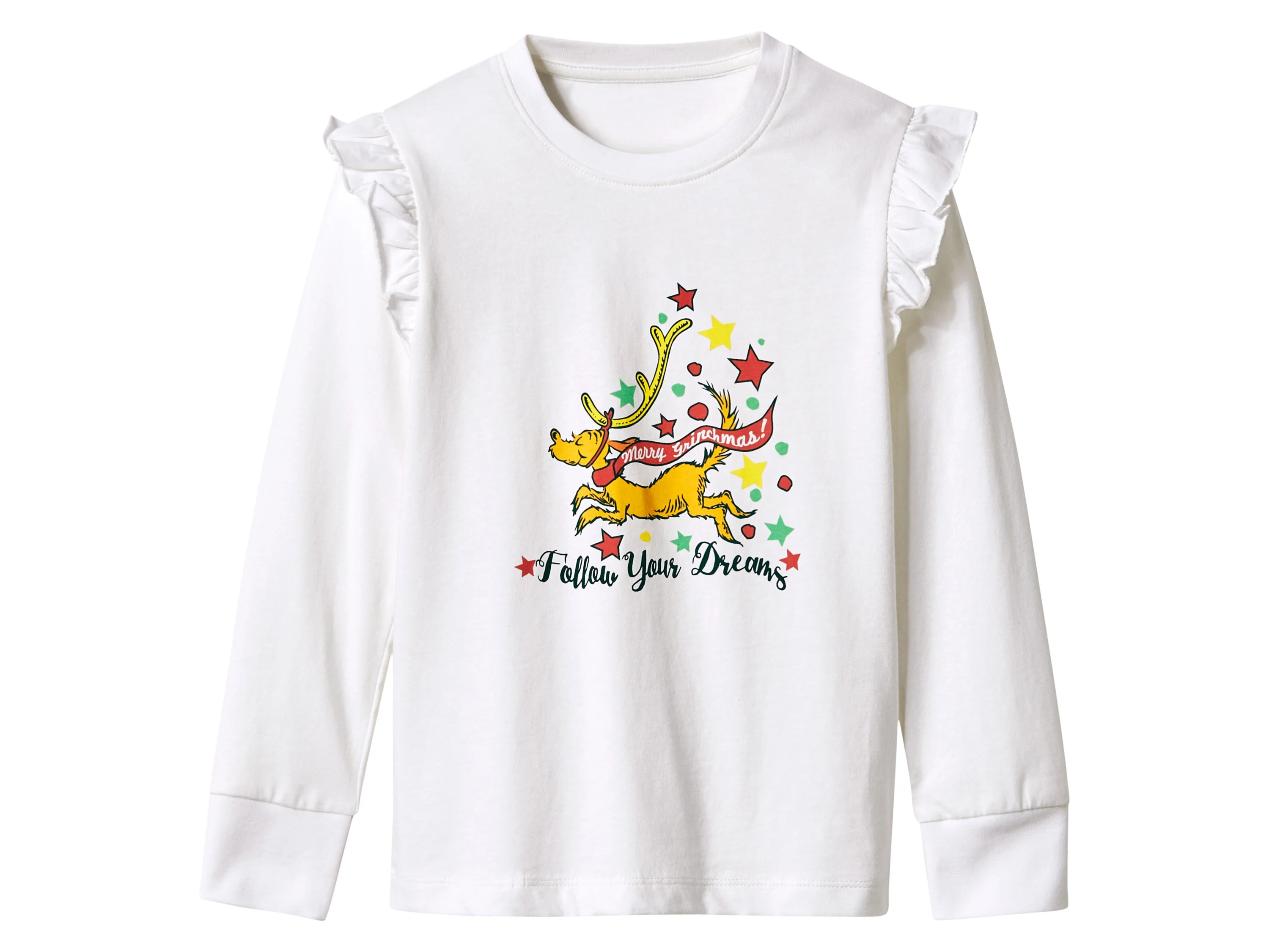 Kinder Pyjama (weiß/rot, 98/104) – Bild 3 von 4