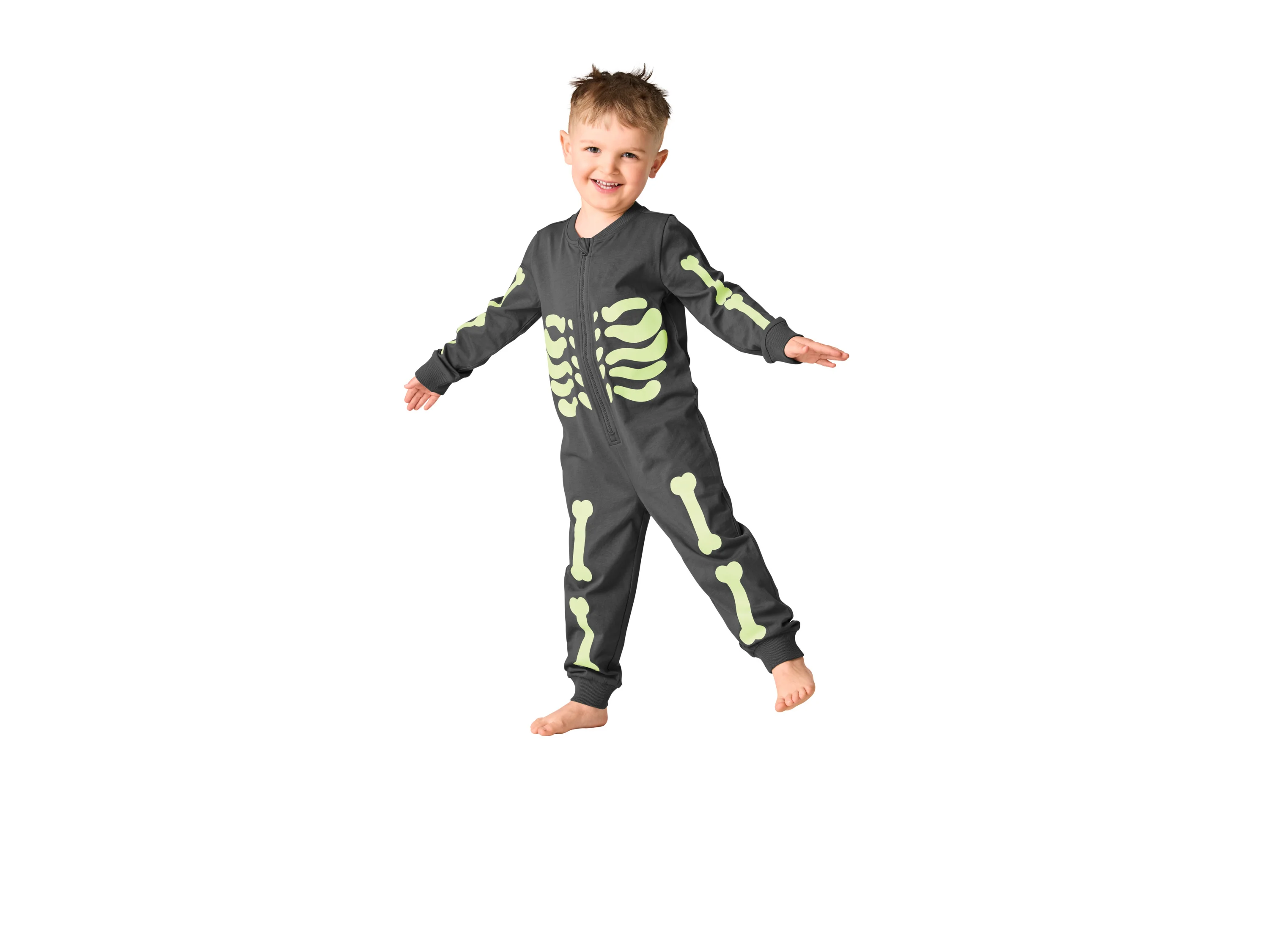 Kinder Schlafoverall (Grau, 110/116) – Bild 2 von 4