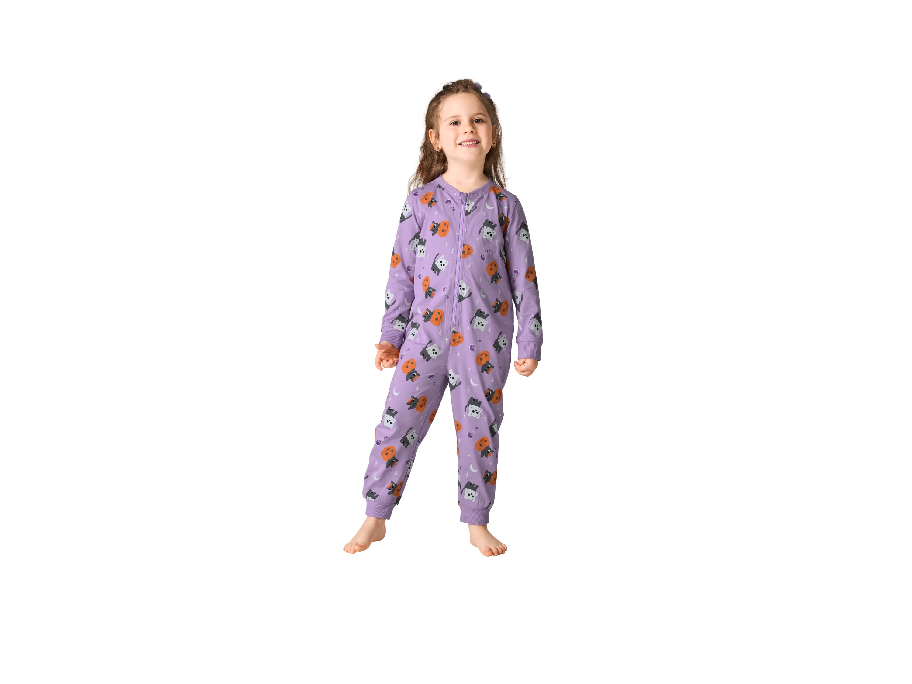 Kinder Schlafoverall (Lila, 122/128) – Bild 3 von 4