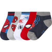 Kinder Sneakersocken, 5 Paar (Spiderman, 19-22)
