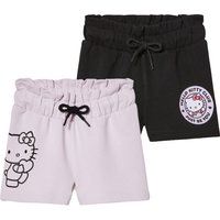 Kinder-Sweatshorts, 2 Stück, mit Baumwolle (Hello Kitty, 98/104)