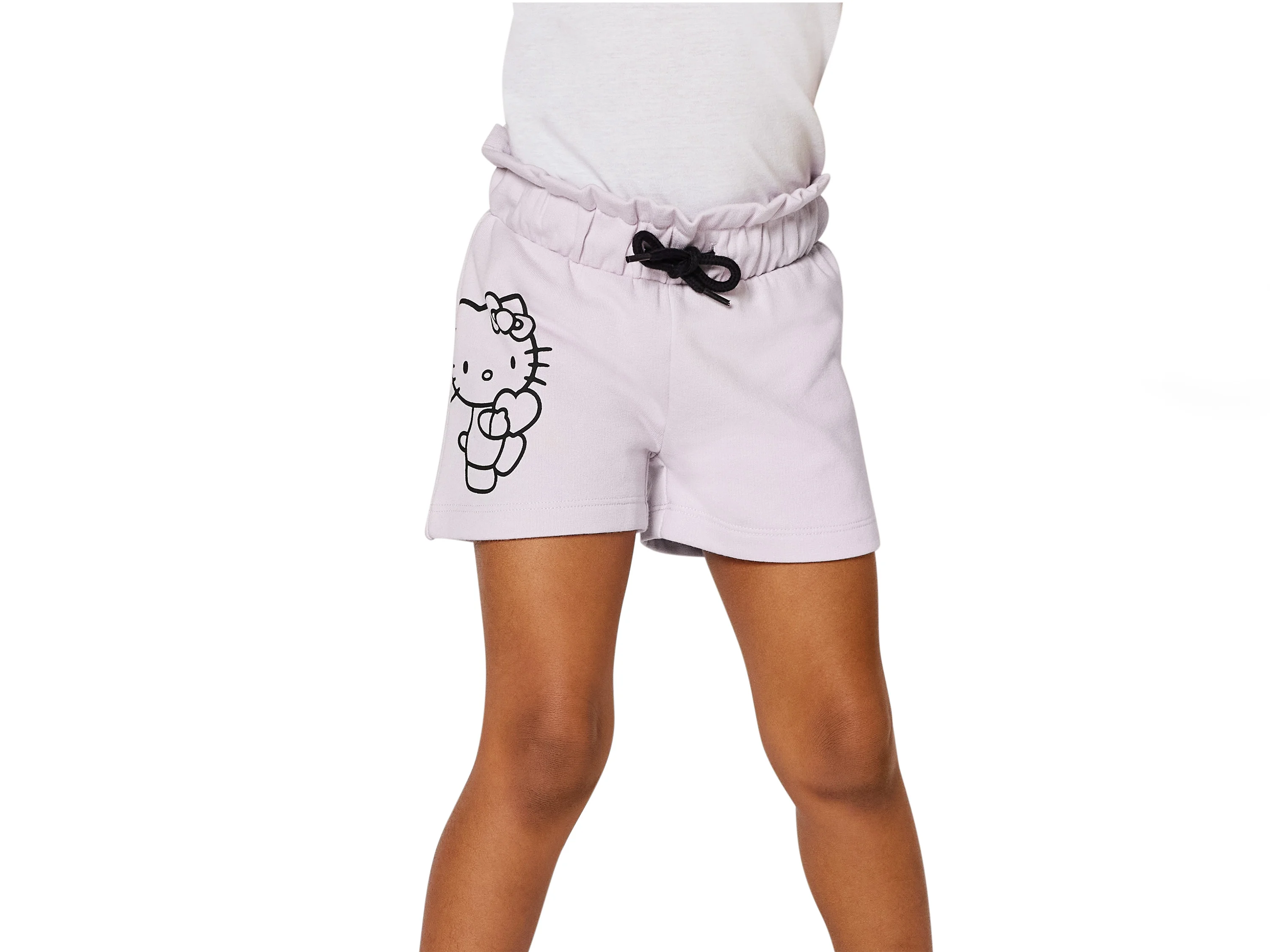 Kinder-Sweatshorts, 2 Stück, mit Baumwolle (Hello Kitty, 98/104) – Bild 4 von 4