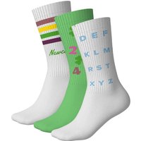 Kinder Tennissocken, 3 Stück (Grün, 35/38)