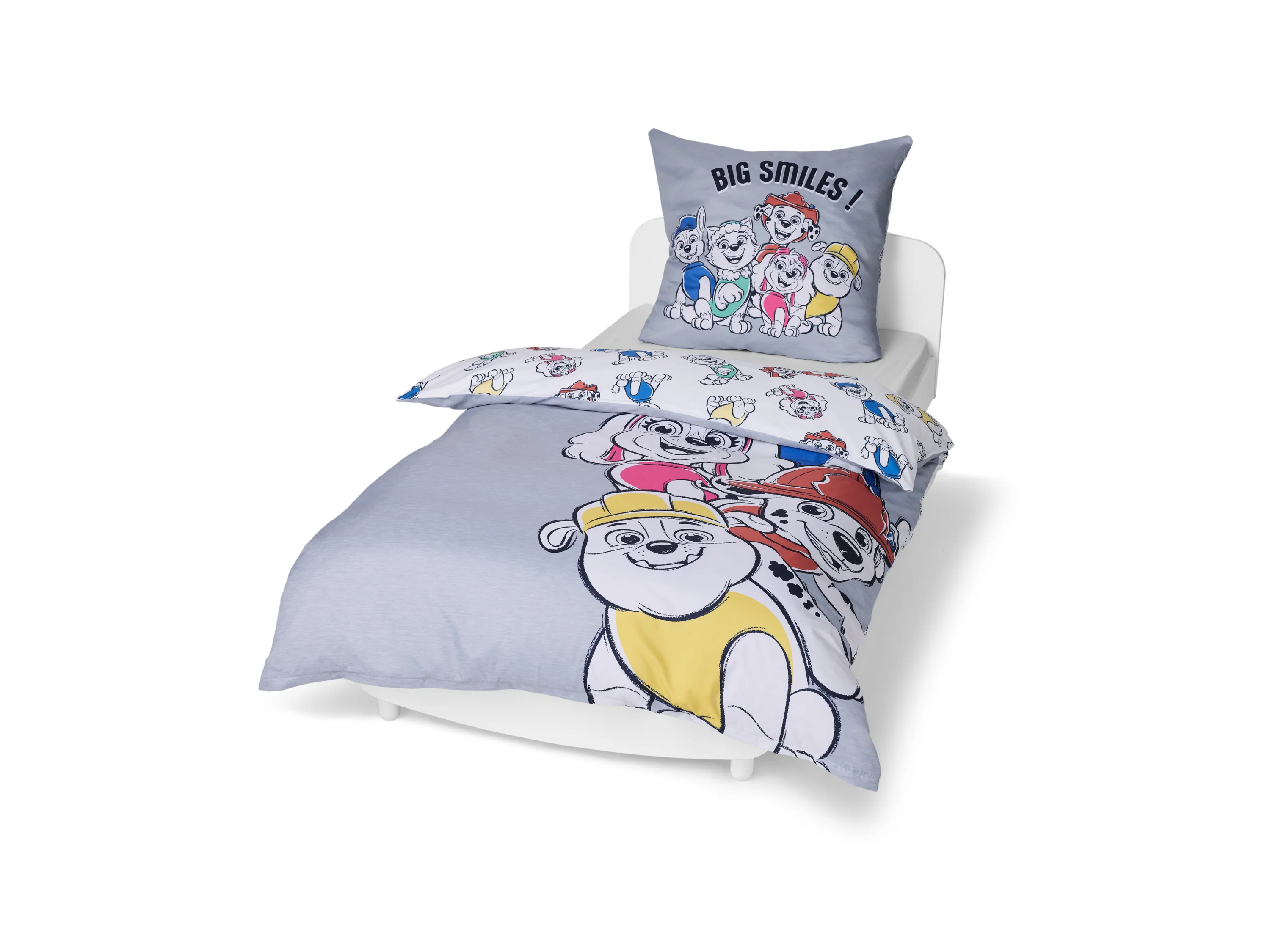 Kinder-Wendebettwäsche »Paw Patrol«, 135 x 200 cm (Grau) – Bild 2 von 4