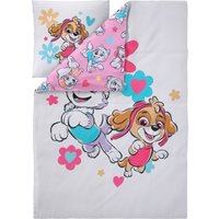 Kinder-Wendebettwäsche »Paw Patrol«, 135 x 200 cm (Weiß/Rosa)