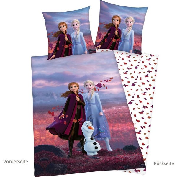 Disney Kinderbettwäsche Disney´s Eiskönigin, Renforcé, mit tollem Anna und Elsa Motiv