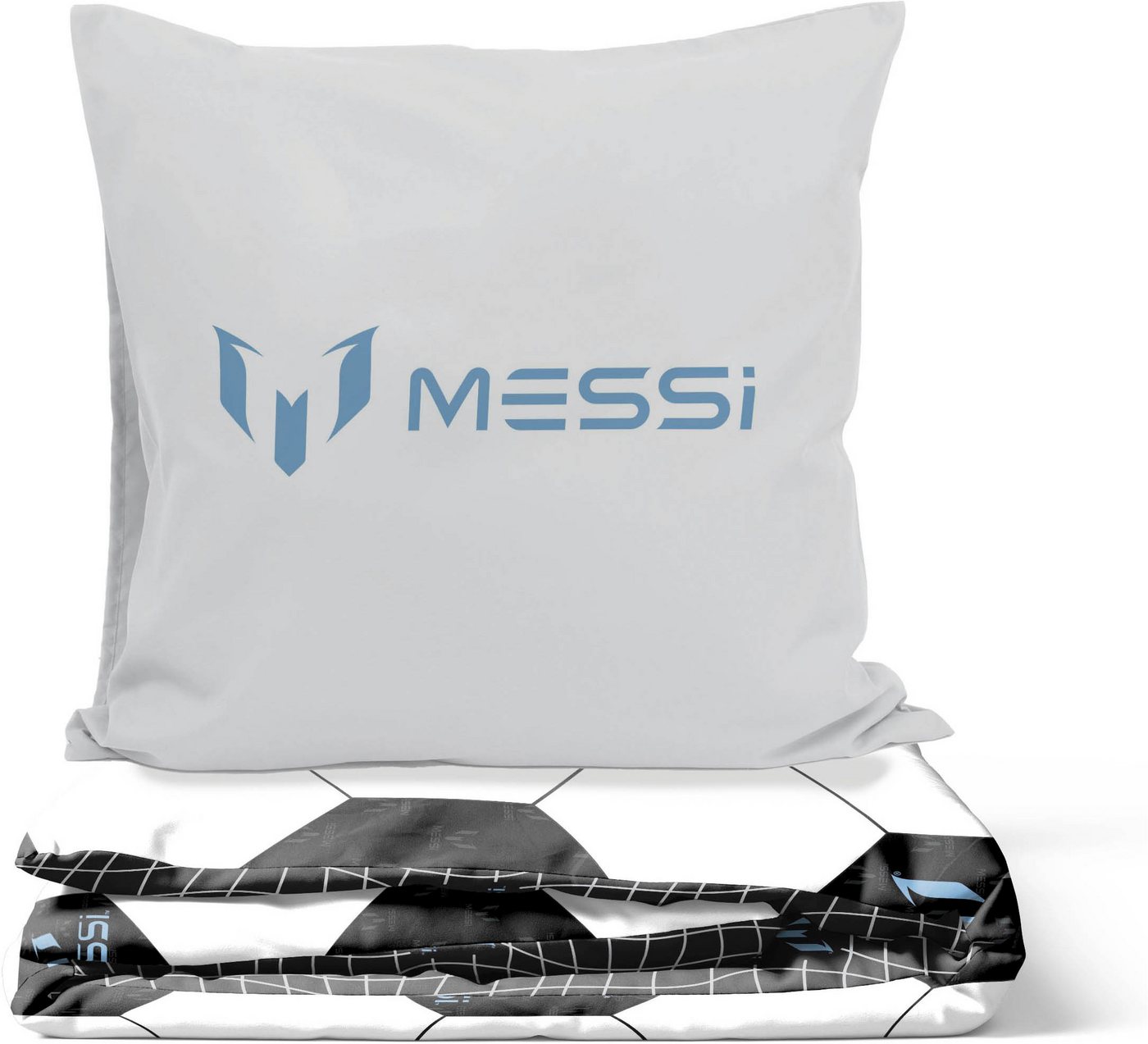 Kinderbettwäsche Messi Abstract, Linon, 2 teilig, 100% Baumwolle – Bild 5 von 5
