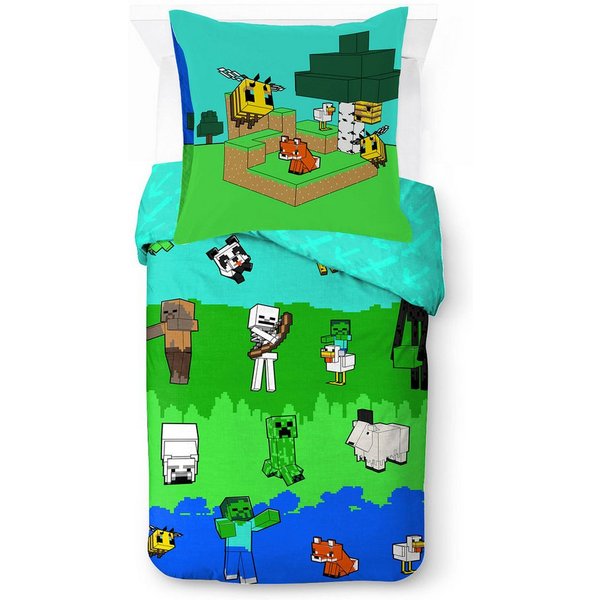 Minecraft Kinderbettwäsche Minecraft Creative, Linon, 2 teilig, 100% Baumwolle