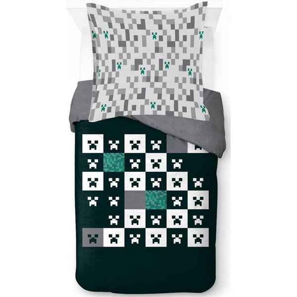 Minecraft Kinderbettwäsche Minecraft Creeper, Linon, 2 teilig, 100% Baumwolle