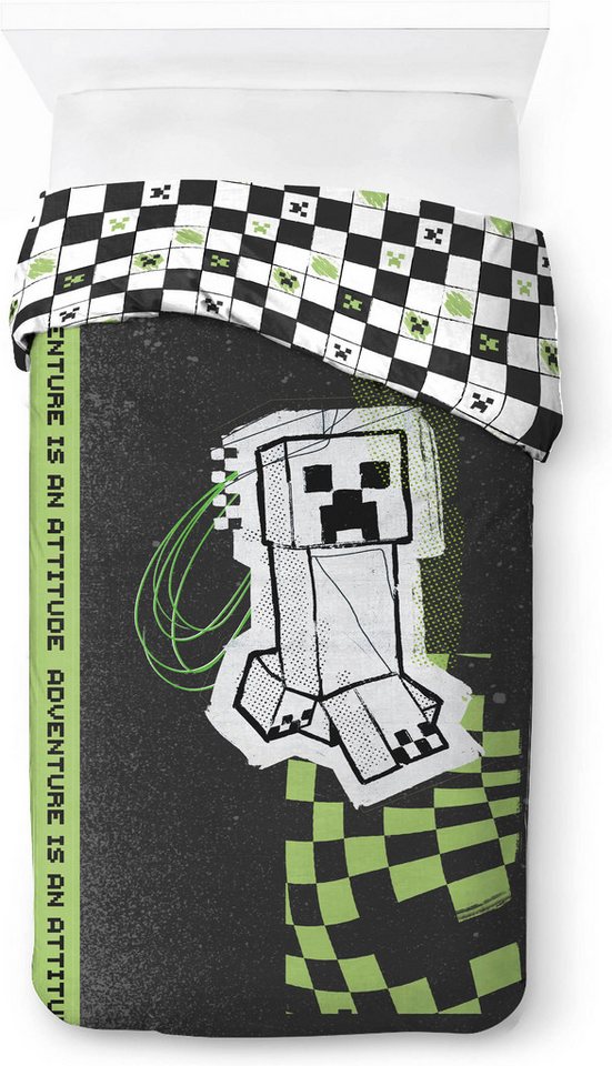 Minecraft Kinderbettwäsche Minecraft Doodle Skate, Linon, 2 teilig, 100% Baumwolle – Bild 3 von 5