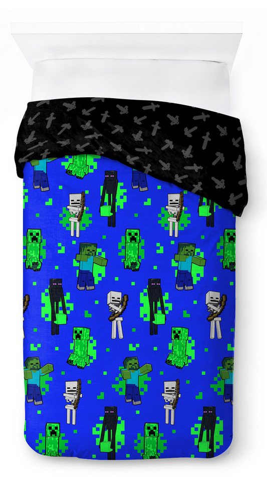 Minecraft Kinderbettwäsche Minecraft Fight Back, Linon, 2 teilig, 100% Baumwolle – Bild 3 von 5