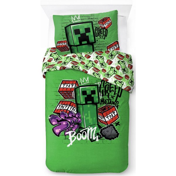 Minecraft Kinderbettwäsche Minecraft Metro Art, Linon, 2 teilig, 100% Baumwolle
