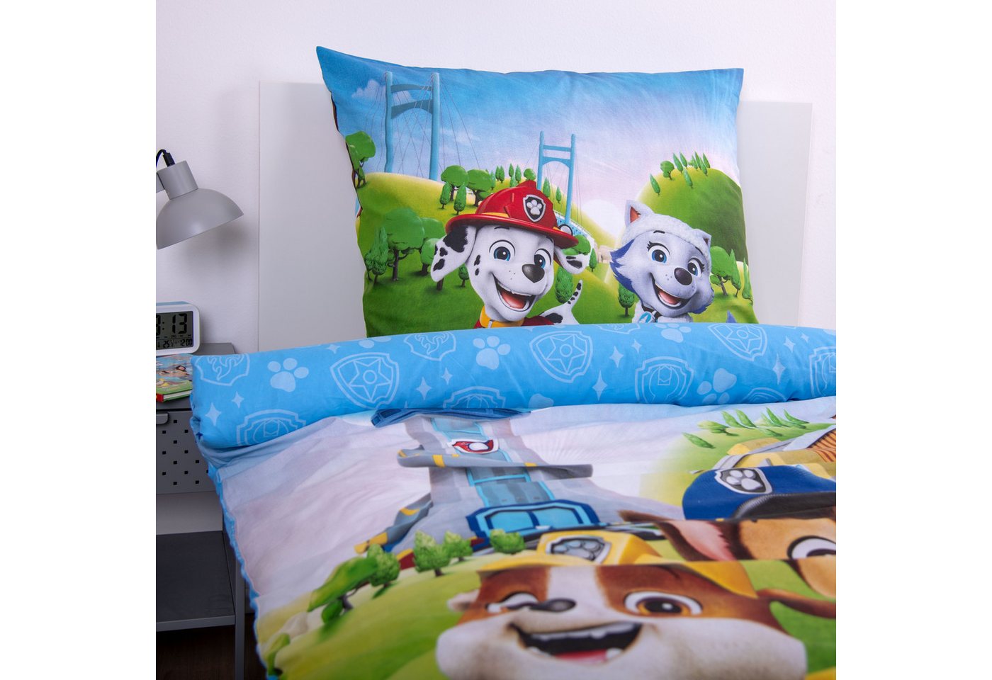PAW PATROL Kinderbettwäsche Paw Patrol, Renforcé, 2 teilig, Wendebettwäsche – Bild 3 von 5