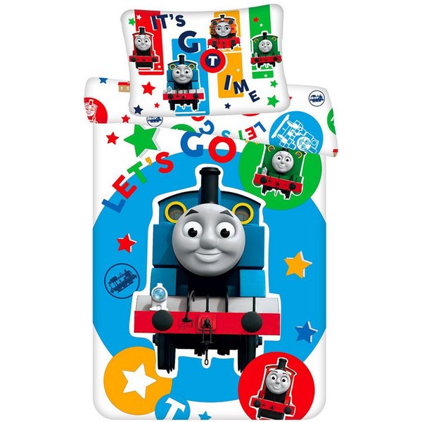 Thomas & Friends Kinderbettwäsche Thomas & Friends, Thomas die Lokomotive Let´s Go, Renforcé, 2 teilig