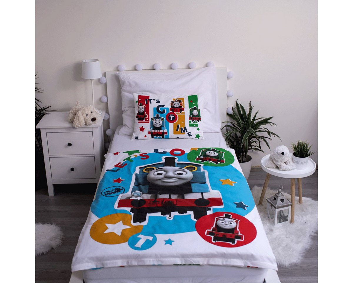 Thomas & Friends Kinderbettwäsche Thomas & Friends, Thomas die Lokomotive Let´s Go, Renforcé, 2 teilig – Bild 3 von 5
