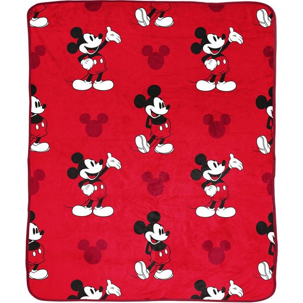 Kinderdecke Disney Decke Mickey Mouse, Disney, rot, gemütlich, 130 x 150 cm