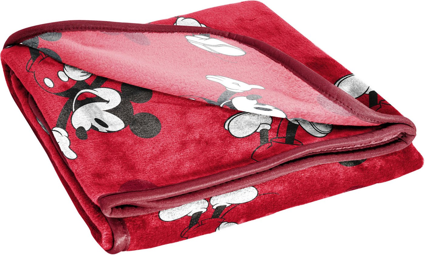 Kinderdecke Disney Decke Mickey Mouse, Disney, rot, gemütlich, 130 x 150 cm – Bild 4 von 5