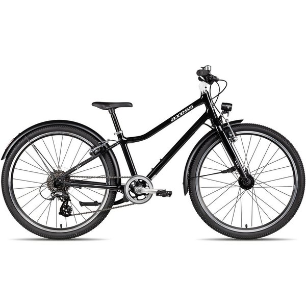 Axess Kinderfahrrad Axess LUU. 24 EQ, 8 Gang Shimano Altus RD-M310-L Schaltwerk, Kettenschaltung, leichter Aluminiumrahmen schwarz/grau