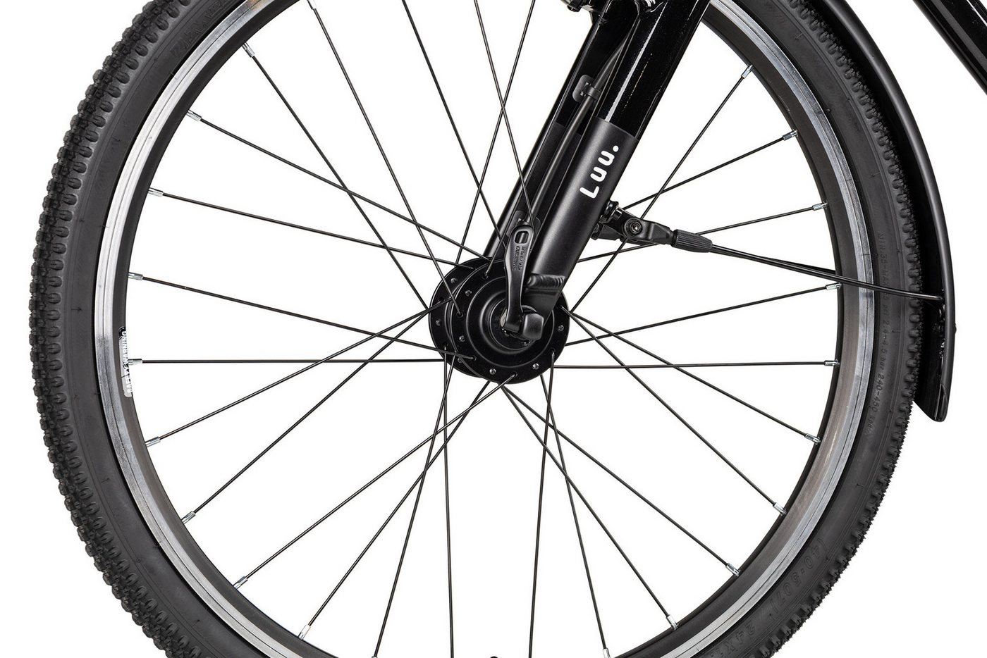Axess Kinderfahrrad Axess LUU. 24 EQ, 8 Gang Shimano Altus RD-M310-L Schaltwerk, Kettenschaltung, leichter Aluminiumrahmen schwarz/grau – Bild 5 von 5